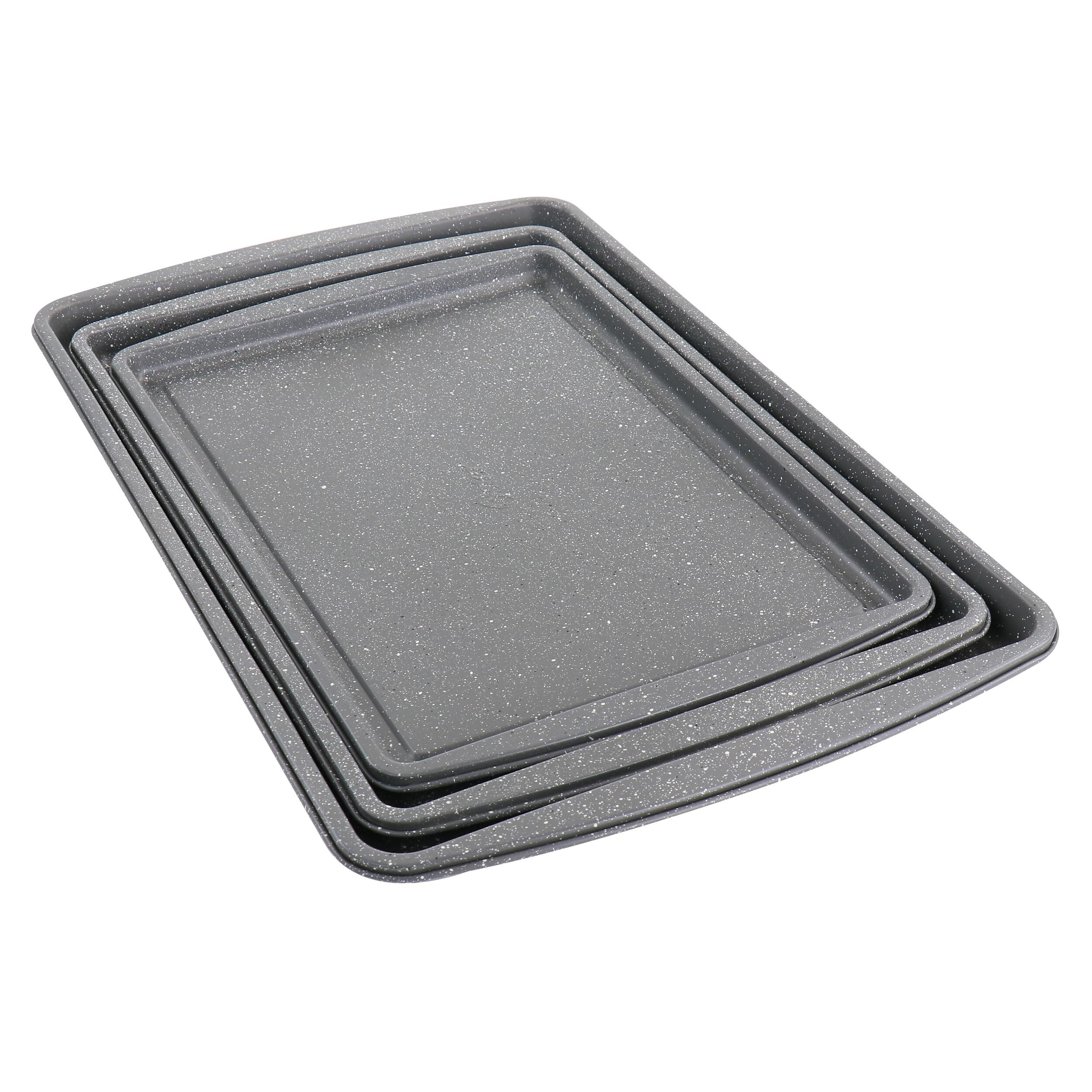 3 Piece Carbon Steel Cookie Sheet in Greystone