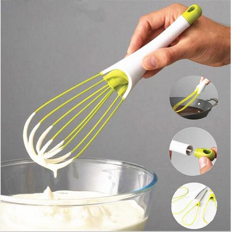 Rotating Manual Egg Beater Plastic Multifunctional Mixer Baking Tool