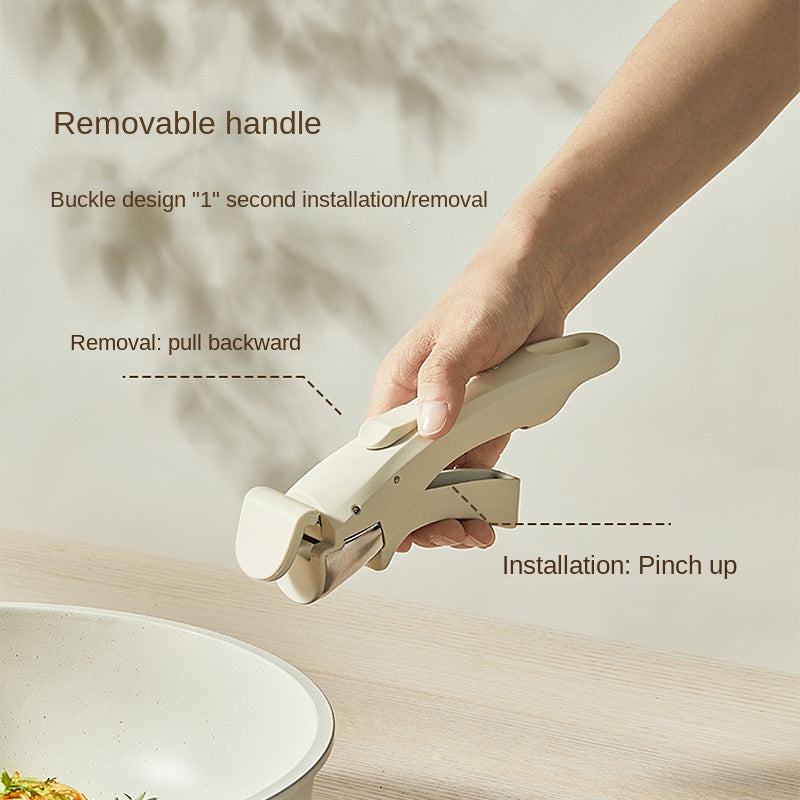 Detachable Cookware Set Nonstick Frying Pan Flat Bottom Pot