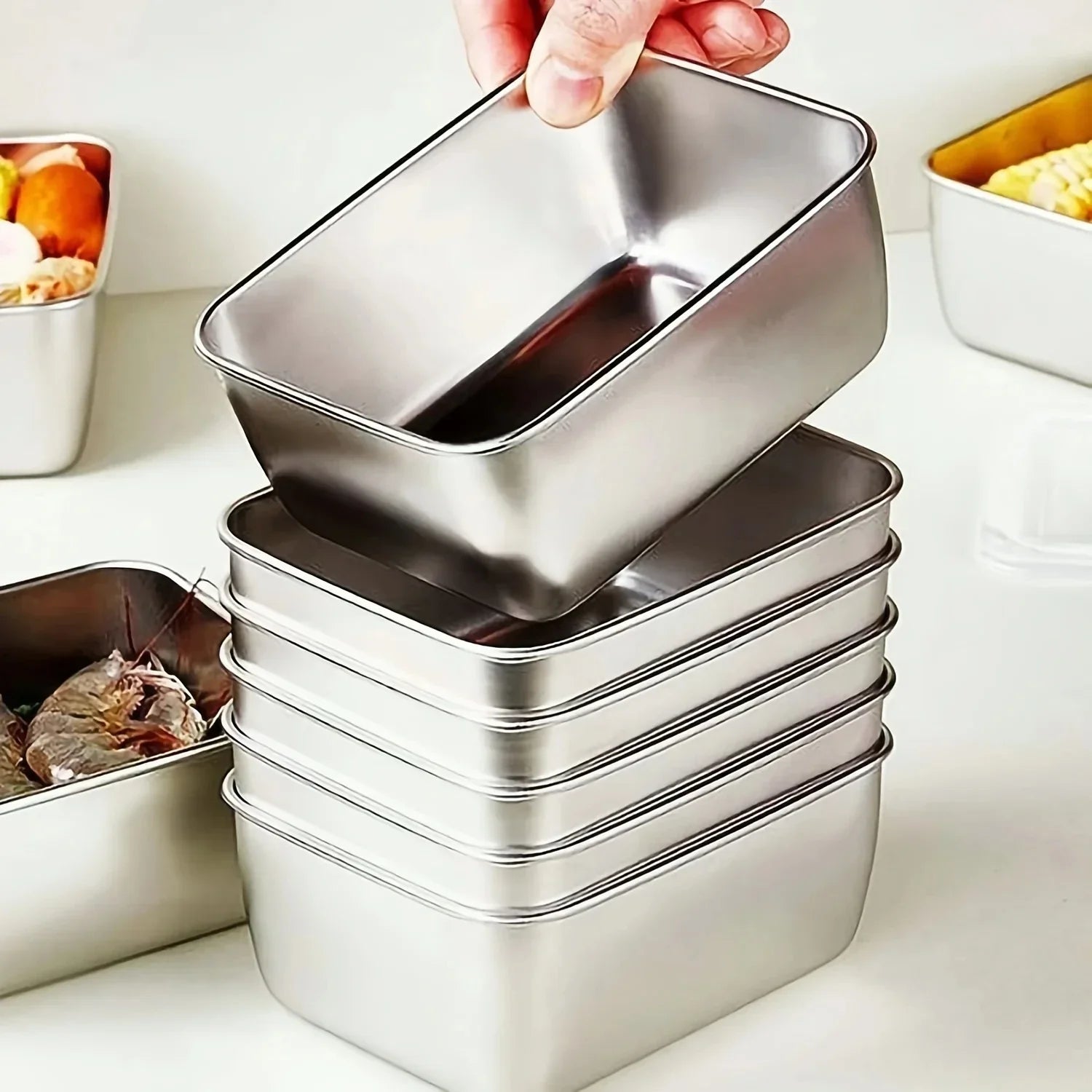 Eco Friendly Stainless Steel Food Storage Set Leakproof Reusable
