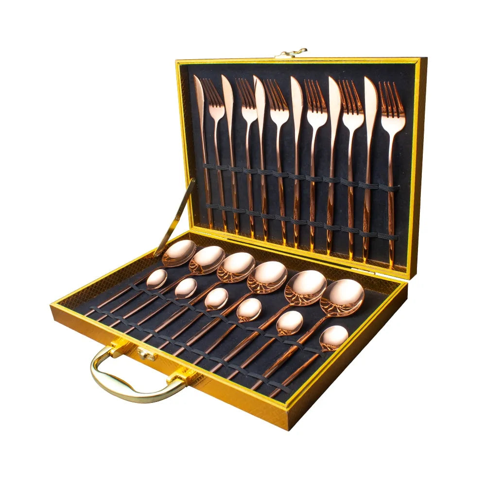 24 Pieces Luxury Cutlery Set And Box