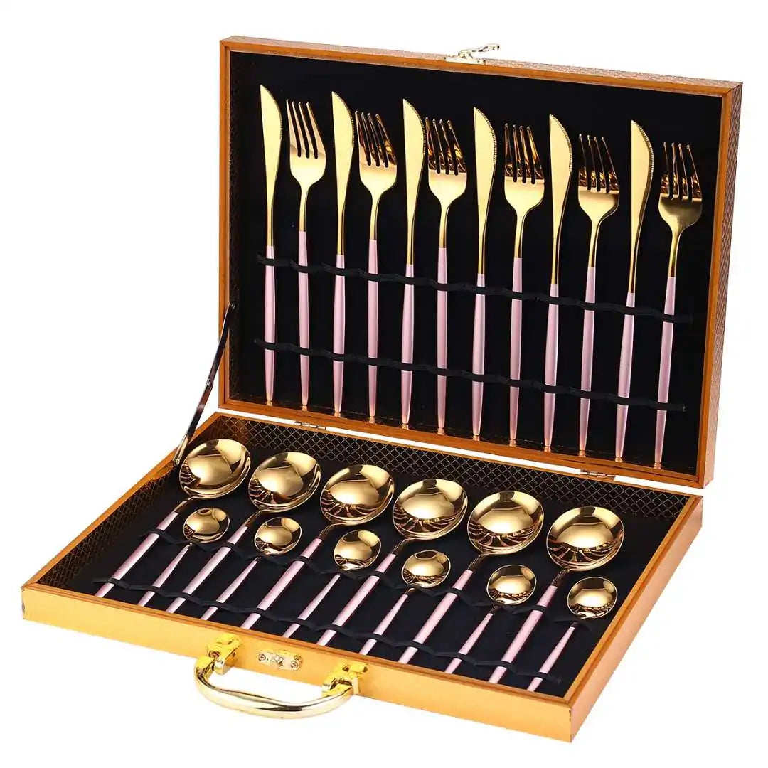 24 Pieces Luxury Cutlery Set And Box