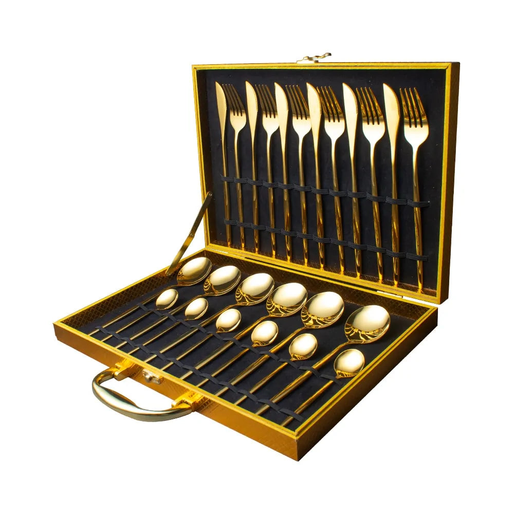 24 Pieces Luxury Cutlery Set And Box