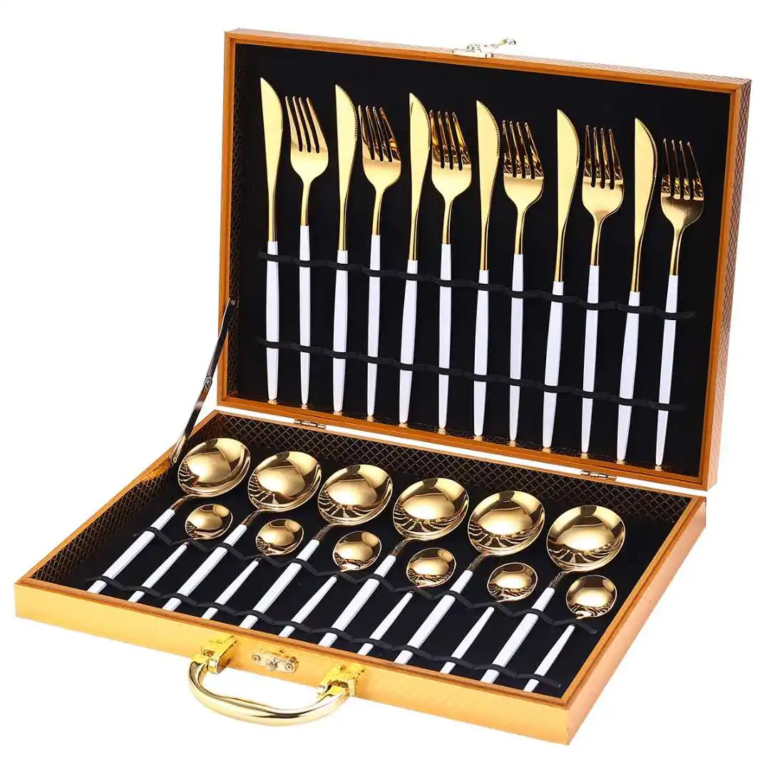 24 Pieces Luxury Cutlery Set And Box